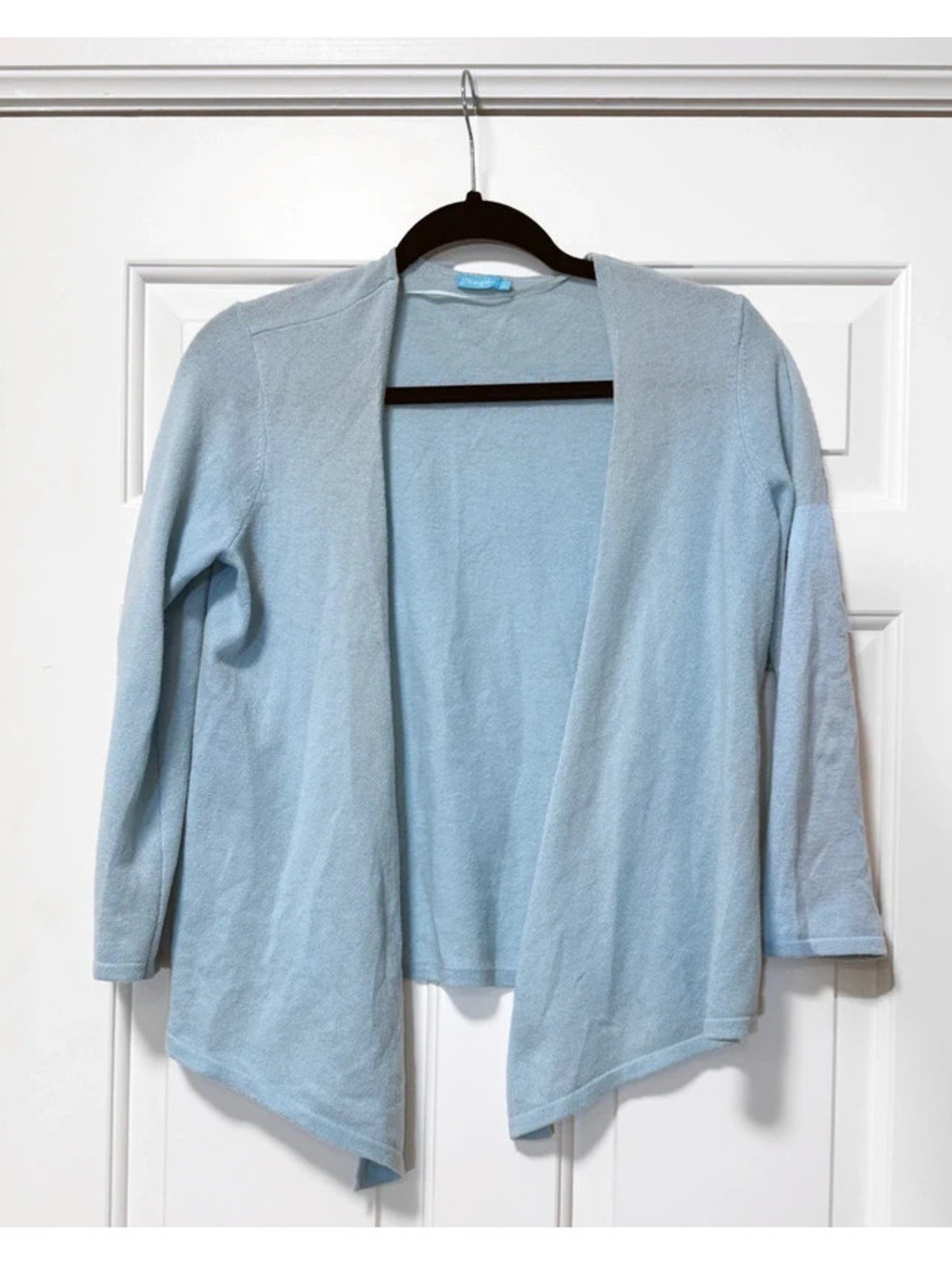 J.McLaughlin Cashmere Open Front Cardigan Light Blue Size S